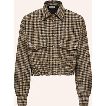 Dámský blejzr Moncler Dámská Bunda, krémová / černá / hnědá, 40