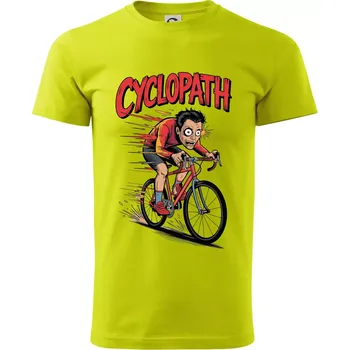 Pánské tričko Cyclopat karikatura - Klasické pánské triko vyšší gramáže - 4XL ( Limetková )