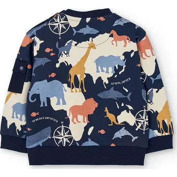 Chlapecká mikina Mikina Boboli AROUND THE WORLD Barva: Modrá, Velikost BOBOLI: 5 let (110)