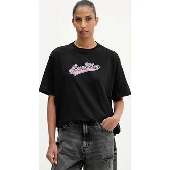 Dámské tričko Bavlněné tričko Guess Jeans dámské, černá barva, W5BI31 K8HM0 W5BI31.K8HM0 99X, vel. M