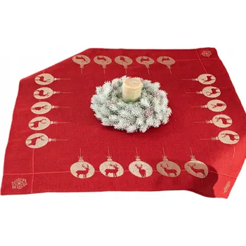 ubrus Vánoční běhoun na stůl čtvercový Lesklý Sob 85x85cm na Vánoce