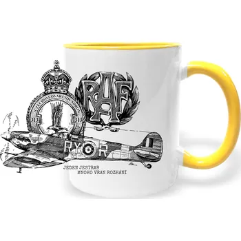 Hrnek - RAF 313 – Jeden jestřáb mnoho vran rozhání Barva: Žlutá