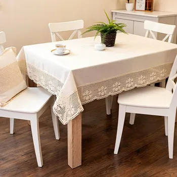 ubrus RACHELA Ubrus s krajkou, šířka 130 x výška 180 cm, barva 012 krémová