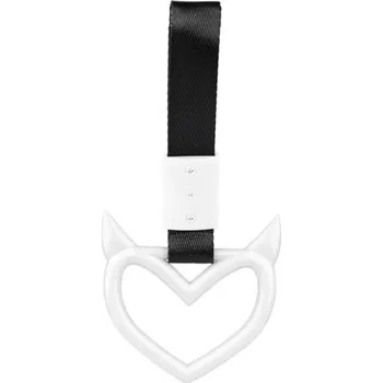 Rukojeť s ďábelským srdcem Bílá závodní rukojeť s popruhem na ruku Svítící ve tmě zeleně Sportovní doplněk Ergonomická odolná rukojeť