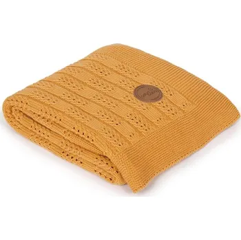 Dětská deka CEBA Deka pletená v dárkovém balení 90x90 Rybí kost Peru