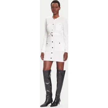 Dámské šaty Liu Jo Úpletové šaty MF5371 MS99E Bílá Slim Fit L