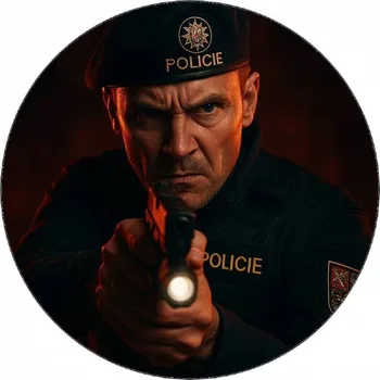 Jedlá dekorace na dort Jedlý papír policie v akci 19,5cm - Pictu Hap