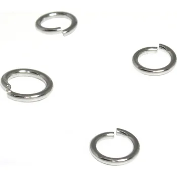 Materiál na výrobu šperku 7x7x1mm Spojovací kroužky - 500ks - Nerez SL / 500Ks