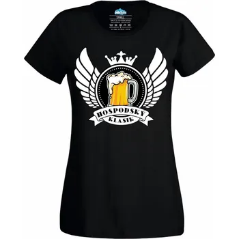 Dámské tričko Hospodský Klasik (Velikost: 4XL, Barva: Černá)