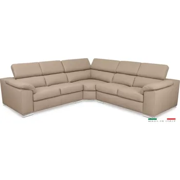 Sedací souprava Kožená rohová sedací souprava LOREN II XL, béžová (madras - 142 taupe)