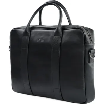 Kožená taška na notebook přes rameno SL20 EDYNBURG Barva: Černá