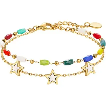 Náramek JAY Ocelový náramek Vittoria - chirurgická ocel JAY-9050-ZS56166 Zlatá 16 cm + 4 cm (prodloužení)