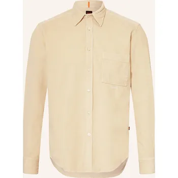 Pánská košile Boss Pánská Manšestrová Košile Relegant Regular Fit, béžová, 46