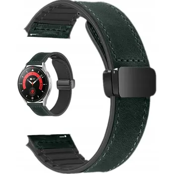 Řemínek na hodinky TMAVĚ ZELENÝ MAGNETICKÝ ŘEMÍNEK ŘEMÍNEK 22MM PRO HODINKY SAMSUNG AMAZFIT GARMIN