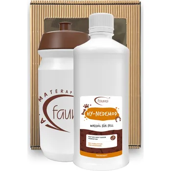 Kosmetika pro hlodavce AromaFauna Mycí olej HY-NEDEMOD pro péči o zvířata trpící kožními parazity 1000 ml s lahví
