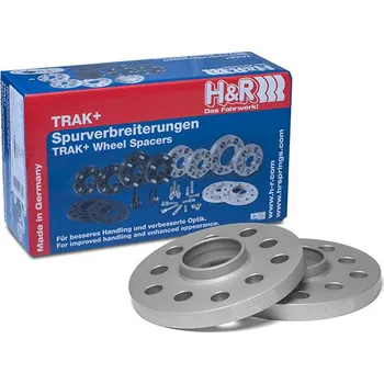 Tuning H&R rozšiřovací podložky šířka 2 × 15mm - Audi R8 42, stříbrné, včetně šroubů