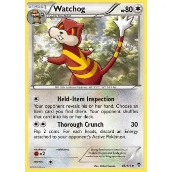 Sběratelská karetní hra Pokémon FFI 085/111 Watchog - Furious Fists Stav: Near Mint, Verze: NORMAL