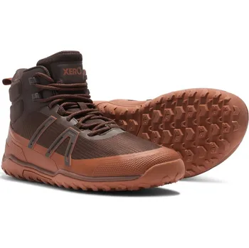 Pánská treková obuv VÝPRODEJ XERO Scrambler Trail Mid WP Men - pánská trailová voděodolná turistická barefoot obuv Java Brown Mocha Bisque (Men Trail) 47