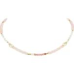 JAY Korálkový náhrdelník Thyone - růžový křemen, sladkovodní perla JAY-9023-ZS56148(3) Růžová 44 cm + 5 cm (prodloužení)