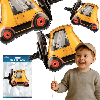 Balónek Fóliový balónek S POTISKEM - vysokozdvižný vozík, stavba, 79x53 cm - pro děti