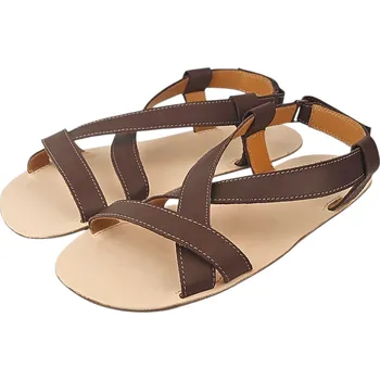 Dámské sandále Dámské páskované barefoot sandály ELA/X hnědá 42