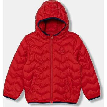 Dětská bunda United Colors of Benetton 2TWDGN02V.P.Season.9BYA červená 33X, vel. 90