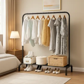 Věšák Paradox Šatníkový stojan AMARA / Černá matná