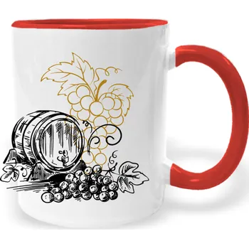 Hrnek - Víno - relaxace a nálada Barva: Červená