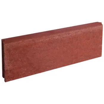 Zahradní obrubník FEROBET Obrubník ZÁHONOVÝ kulatý se zámkem 500x50x200 mm červený