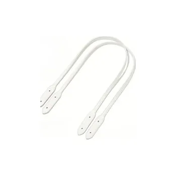 Koženkové ramenní ucho na kabelky a tašky - bílá