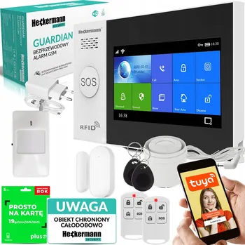 Zabezpečení domácnosti Bezdrátový alarmový systém Heckermann se senzory a sirénou