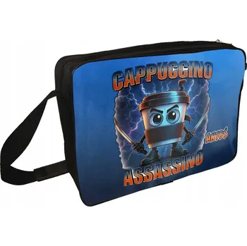 Taška přes rameno Italian Brain Rot Cappuccino Assassino s blesky