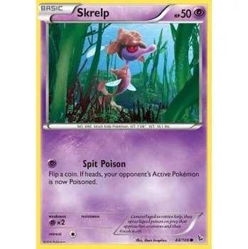 Sběratelská karetní hra Pokémon FLF 044/106 Skrelp - Flashfire Stav: Good, Verze: NORMAL