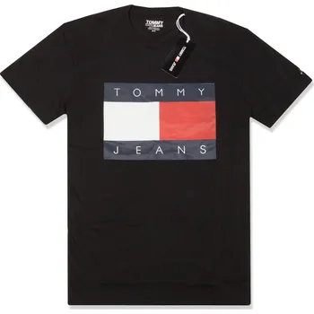 Pánské tričko Tommy Hilfiger Pánské Tričko Iconic – Klasické Bavlněné černé
