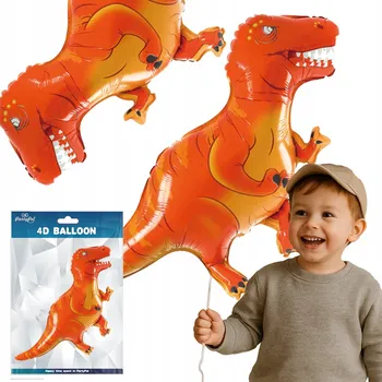 Balónek FÓLIOVÝ BALÓNEK S S POTISKEM NA HELIUM DINO DINOSAURUS T-REX 103x78CM PRO DĚTI