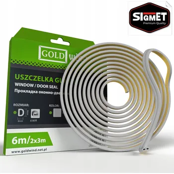 Těsnění do okna a dveří Okenní těsnění bílé Sigmet 9 x 600 x 8 mm