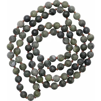 Náhrdelník Jadeit zelený satinovaný náhrdelník obvod cca 89 cm