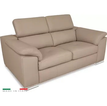 Pohovka Moderní kožená pohovka LOREN II (2P), béžová (madras - 142 taupe)