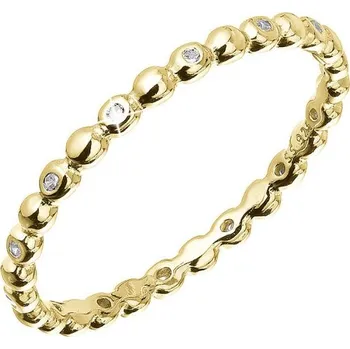 Prsten Pozlacený stříbrný prsten vzorovaný se zirkonky 15005.1 crystal 51