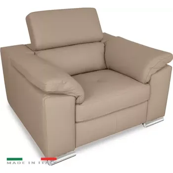 Křeslo Moderní kožené křeslo LOREN II, béžová (madras - 142 taupe)