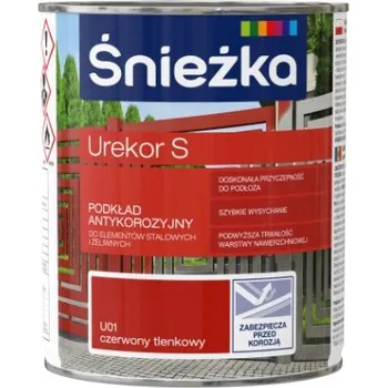 barva na kov Śnieżka Urekor S antikorozní základní nátěr červený U01 0,8L