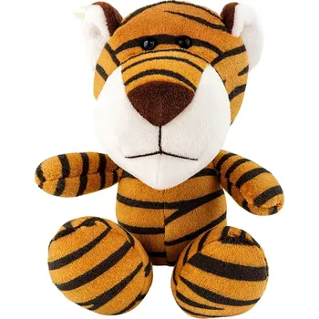 plyšák Plyšový tygr s přísavkou, hnědý, 23 × 12 cm