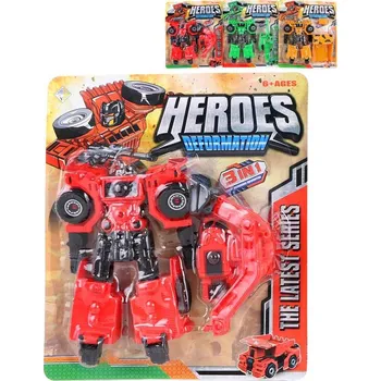 autodráha Transrobot auto stavební robot skládací s přeměnou 3v1 různé druhy