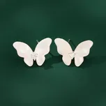 JAY Náušnice ve tvaru motýla se srdíčkem ze zirkonu JAY-0161-WZ3238YI Stříbrná