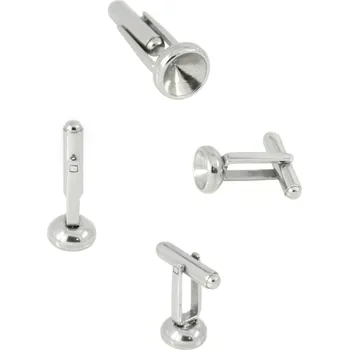 Materiál na výrobu šperku Manžetové knoflíčky z chirurgické oceli s lůžkem 8mm - 1Ks - Nerez RL