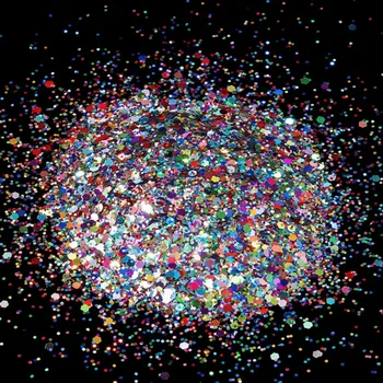 Šestistěnné flitry 10g PET PVC Lesklé ozdoby na dekorace Třpytky pro tvoření Umění DIY Řemesla Šperky Manikúra Mix