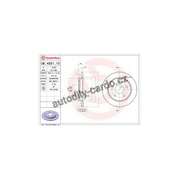 Brzdový kotouč Brzdový kotouč BREMBO 08.4931.10 - FORD