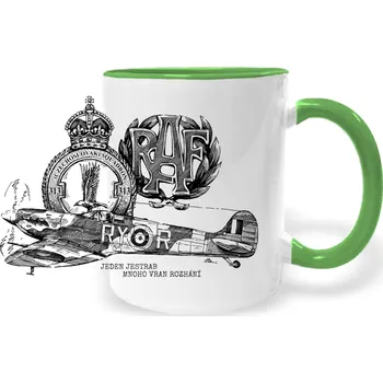 Hrnek - RAF 313 – Jeden jestřáb mnoho vran rozhání Barva: Zelená