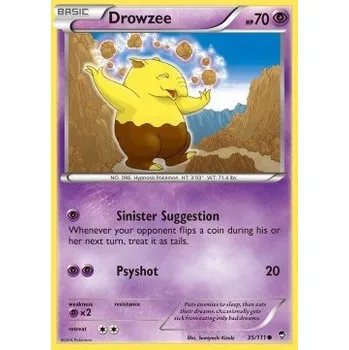 Sběratelská karetní hra Pokémon FFI 035/111 Drowzee - Furious Fists Stav: Near Mint, Verze: NORMAL