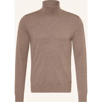 Pánský svetr Joop! Pánský Svetr S Rolákem Donte Z Merino Vlny, hnědá, M
